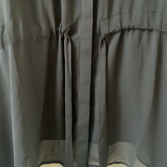 Torrid Chiffon Dolman Button Up Short Sleeve black blouse top size 26 (4) New - Picture 11 of 11